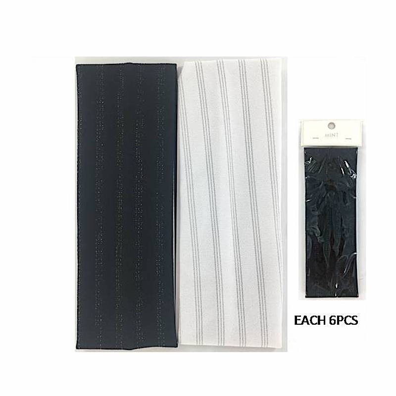 Glittery Striped Black & White Headband