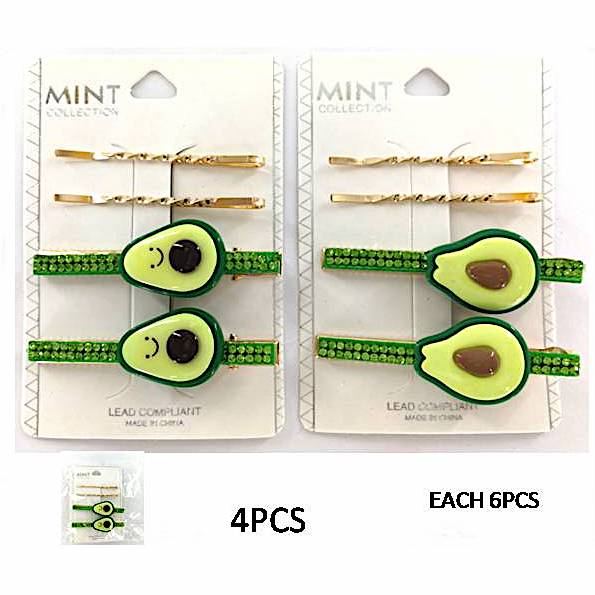 Avocado Hair Clip Set
