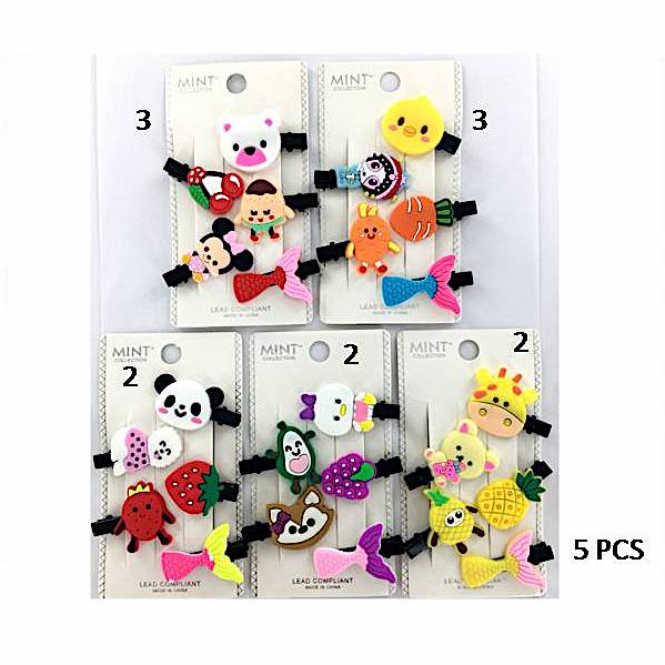 Animal & Fruit Hair Clip Set