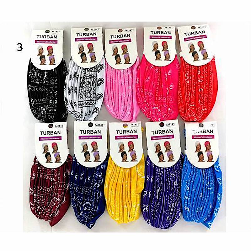 12 PCS Assorted Pattern Turban