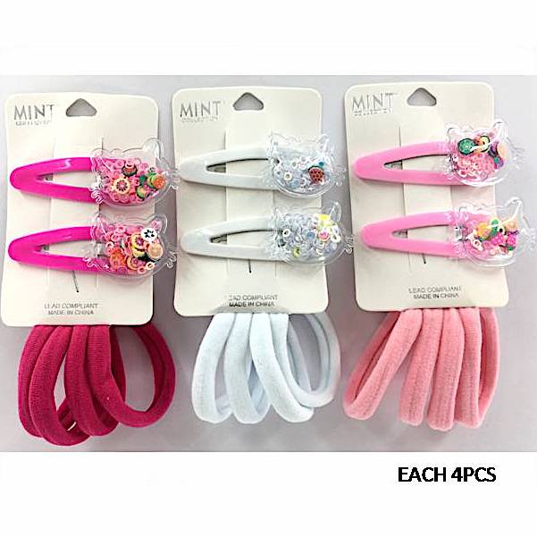 Cat Clip & Hair Tie Set