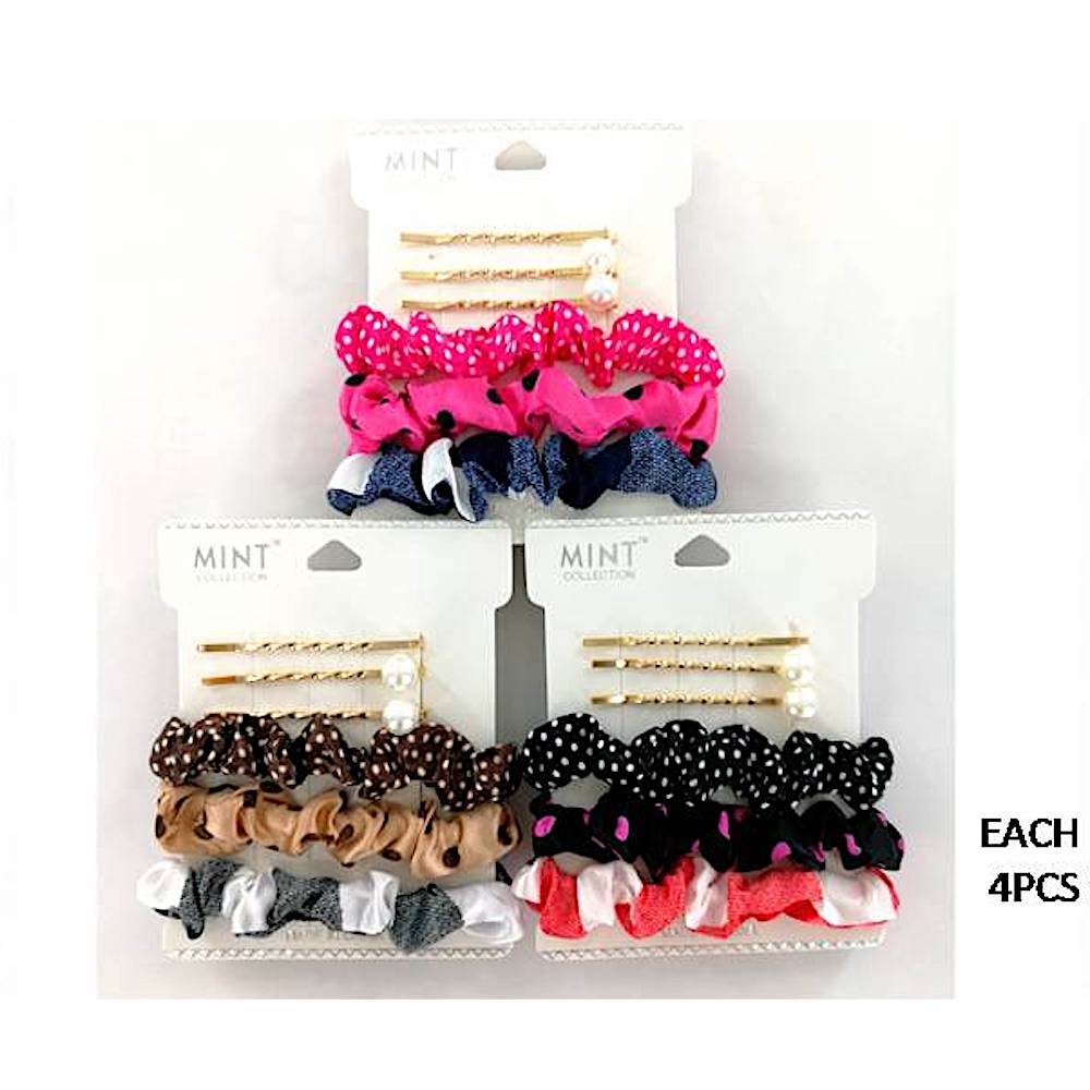 Assorted Scrunchie & Pin Set