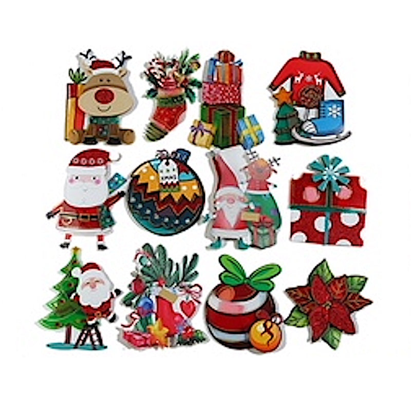 Decorative Christmas Dimensional Paper Stickers