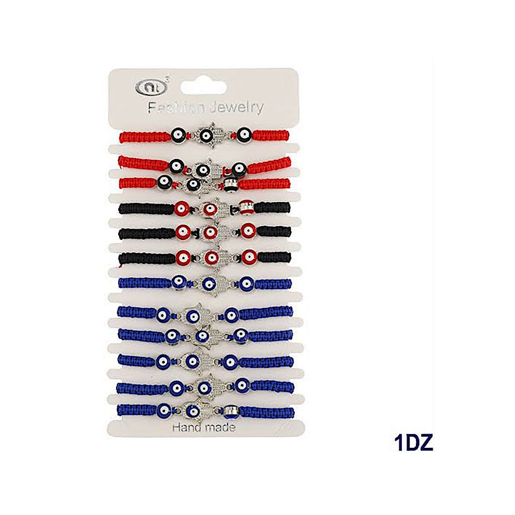 Evil Eye Adjustable Thread Bracelet