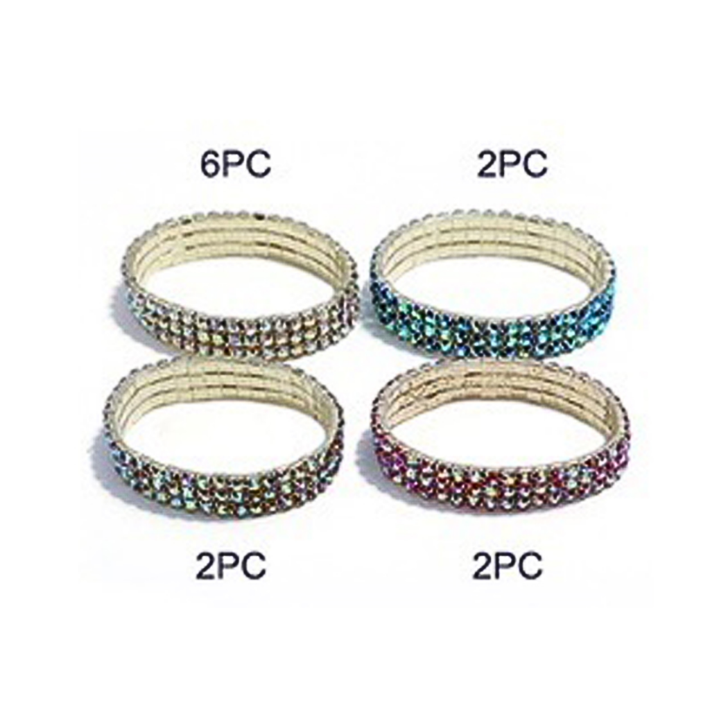 Gold Aurora Borealis Rhinestone Stretch Bracelet