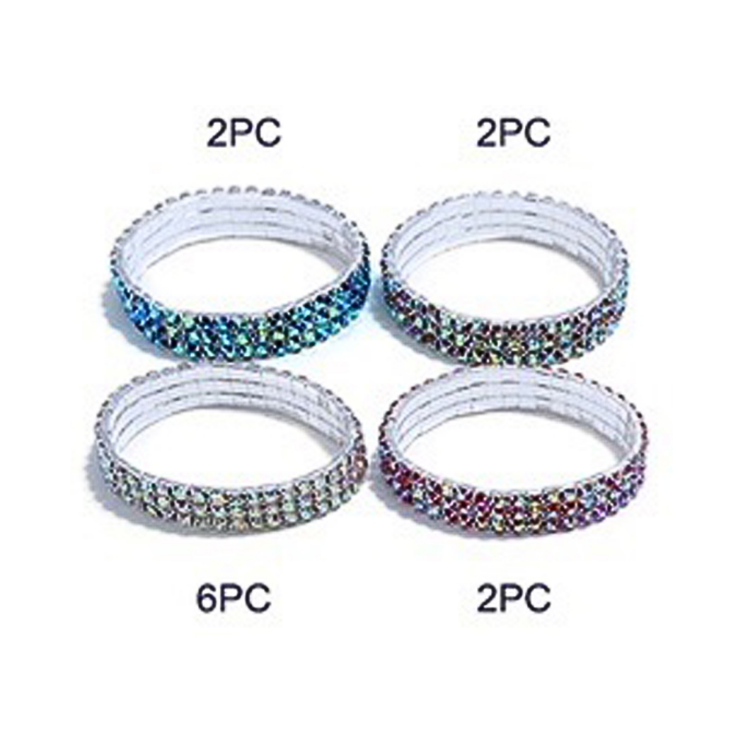 Silver AB Rhinestone Stretch Bracelet