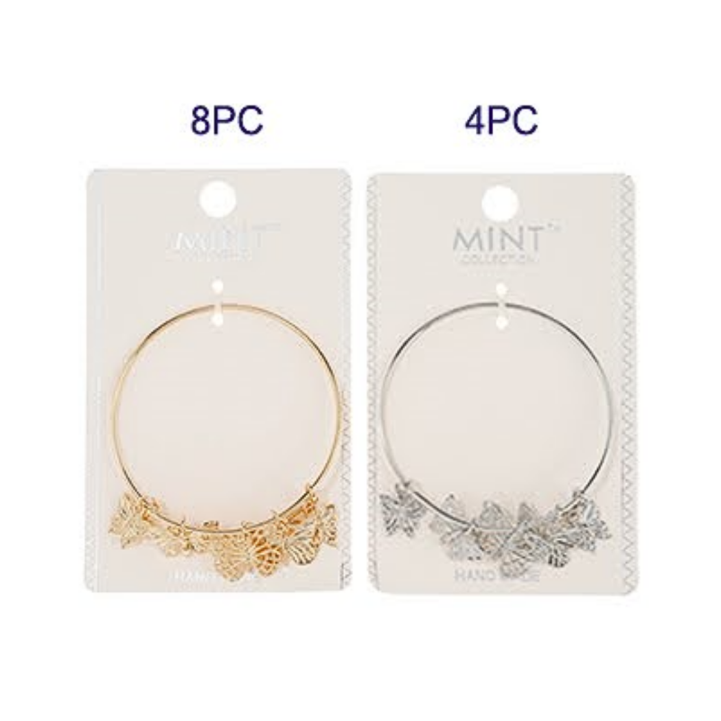 Butterfly Charm Bangle Bracelet