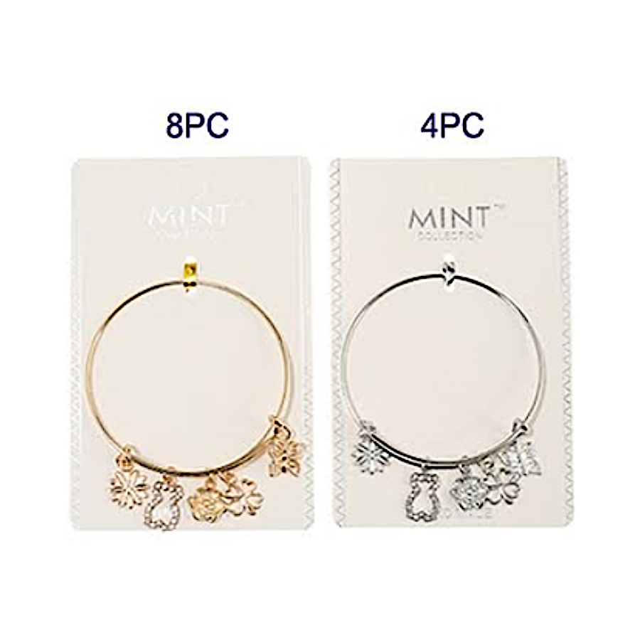 Teddy Bear Charm Bangle Bracelet