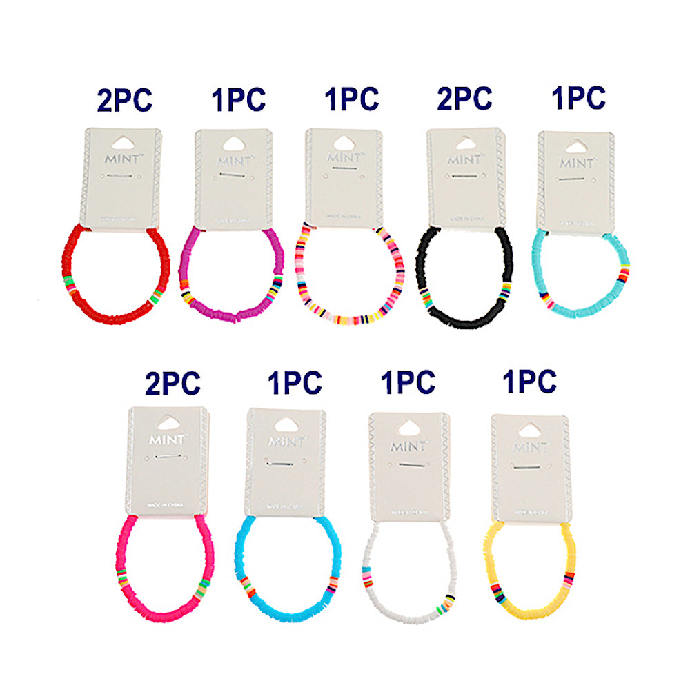 Rainbow Disc Bead Bracelet