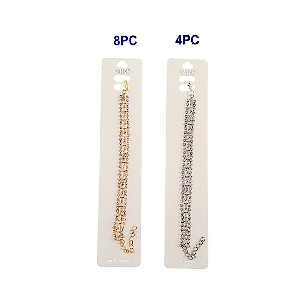 Rhinestone Paperclip Link Bracelet