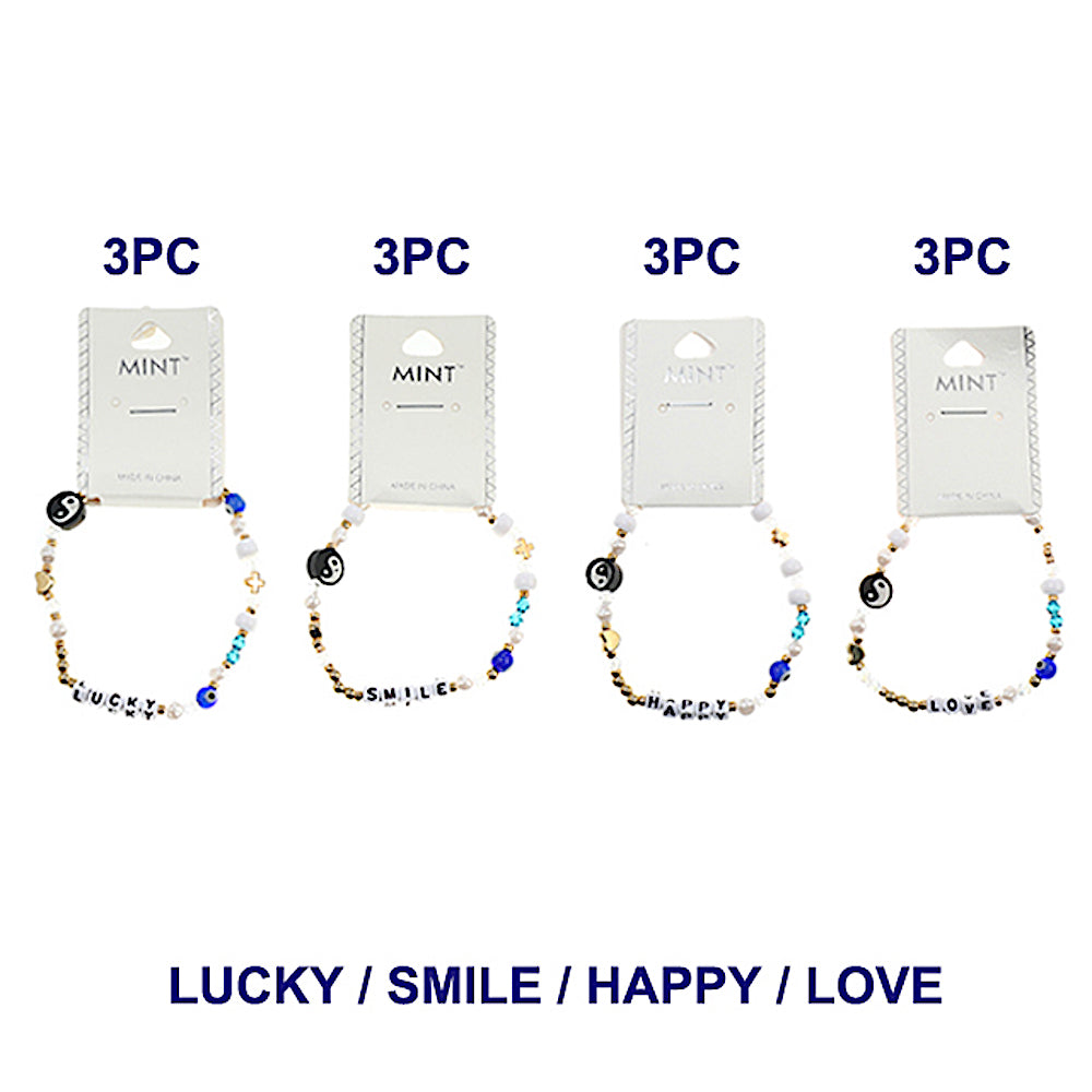 Yin & Yang Word Bracelet