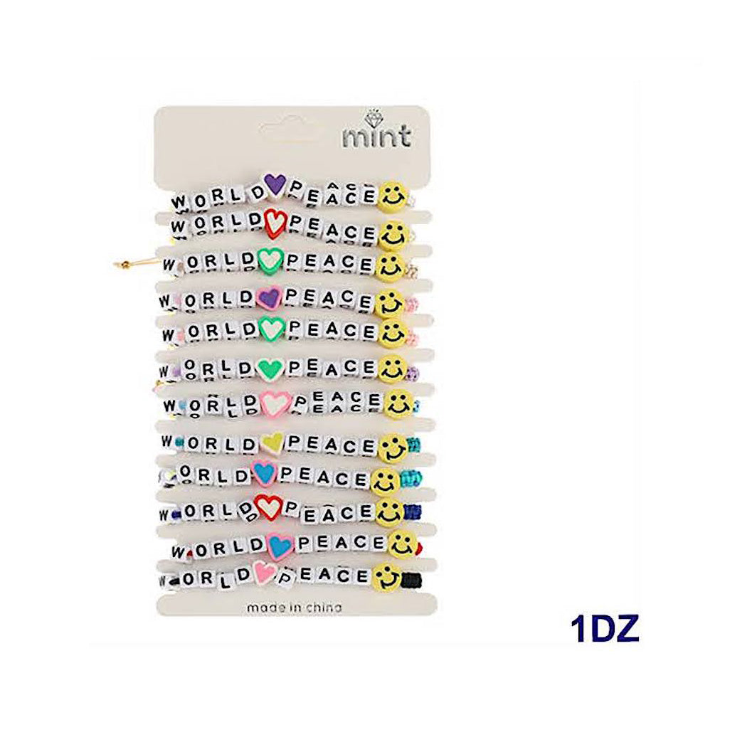 World Peace Adjustable Thread Bracelet