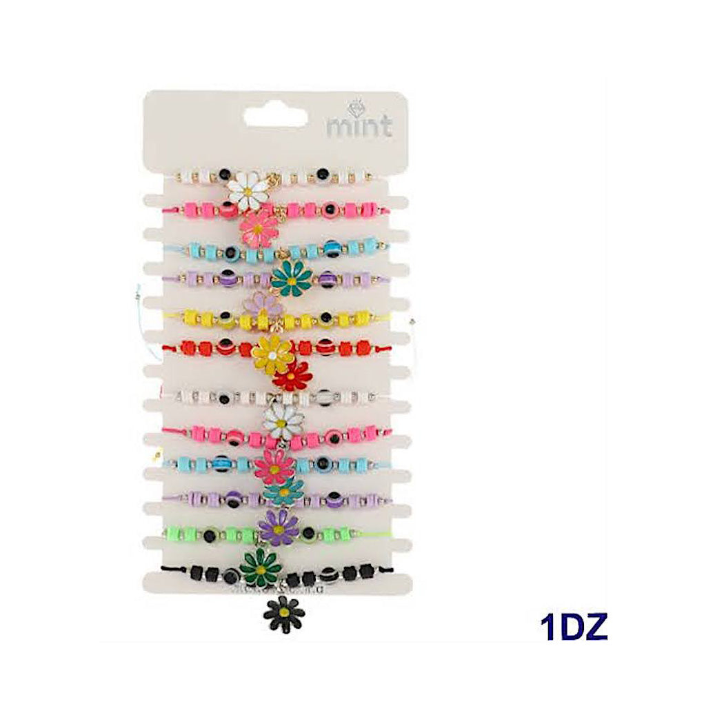 Enamel Daisy Adjustable Thread Bracelet