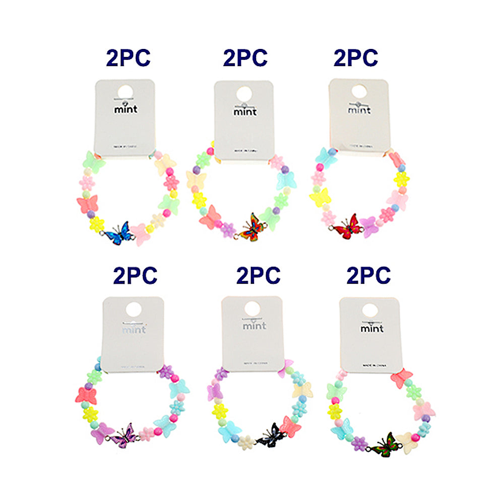 Butterfly Bead Charm Bracelet