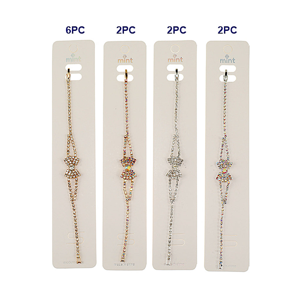 Rhinestone Bow Bracelet