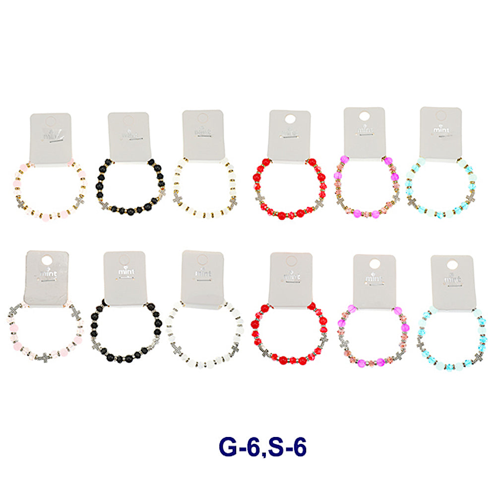 Crystal Bead Stretch Bracelet