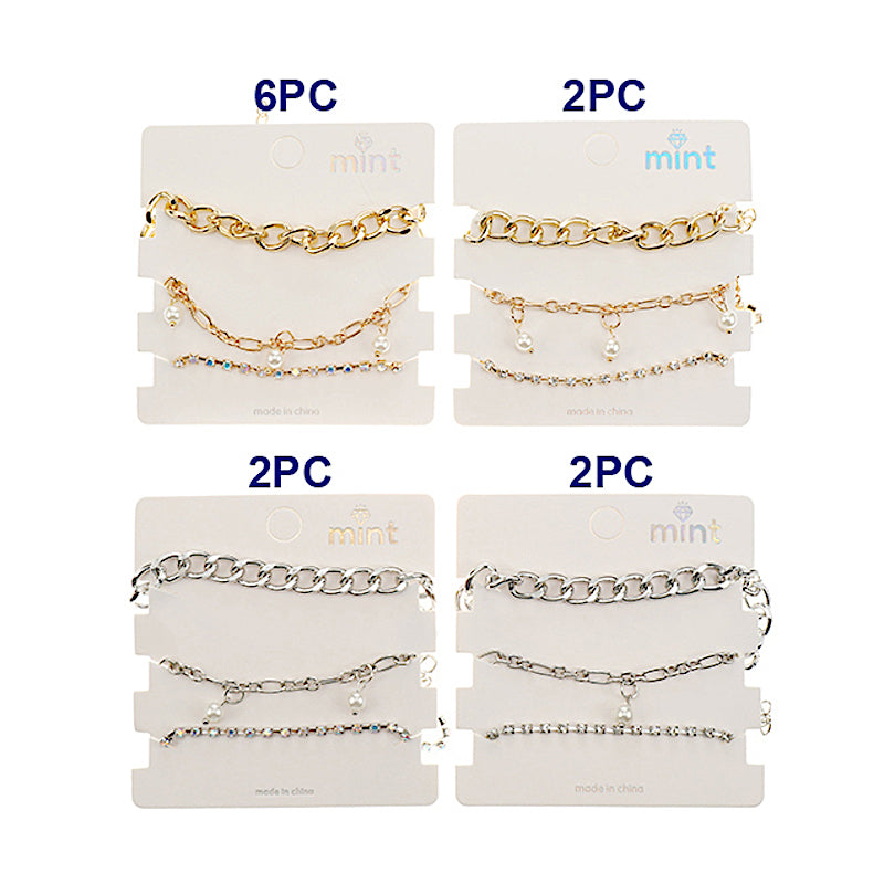 Pearl Chain Bracelet Set