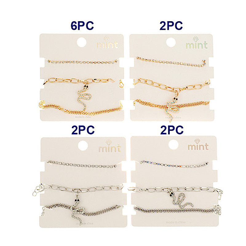 Snake Chain Bracelet Set