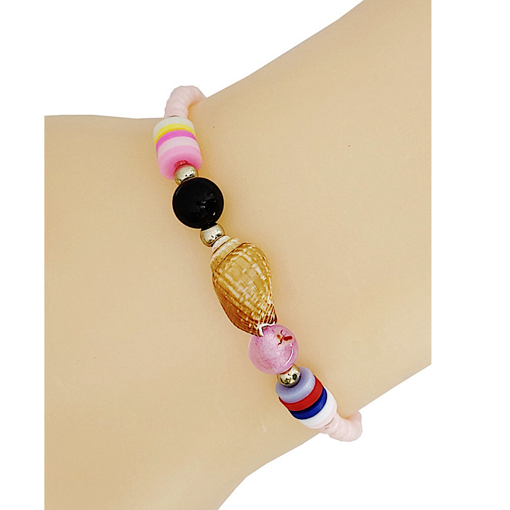JAB47612 - Sea Shell Adjustable Thread Bracelet