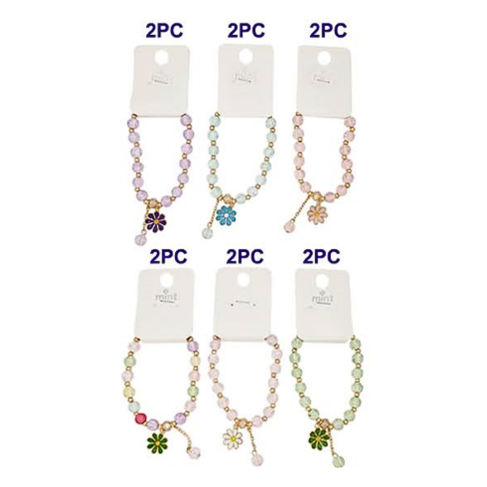 Daisy Charm Bead Bracelet