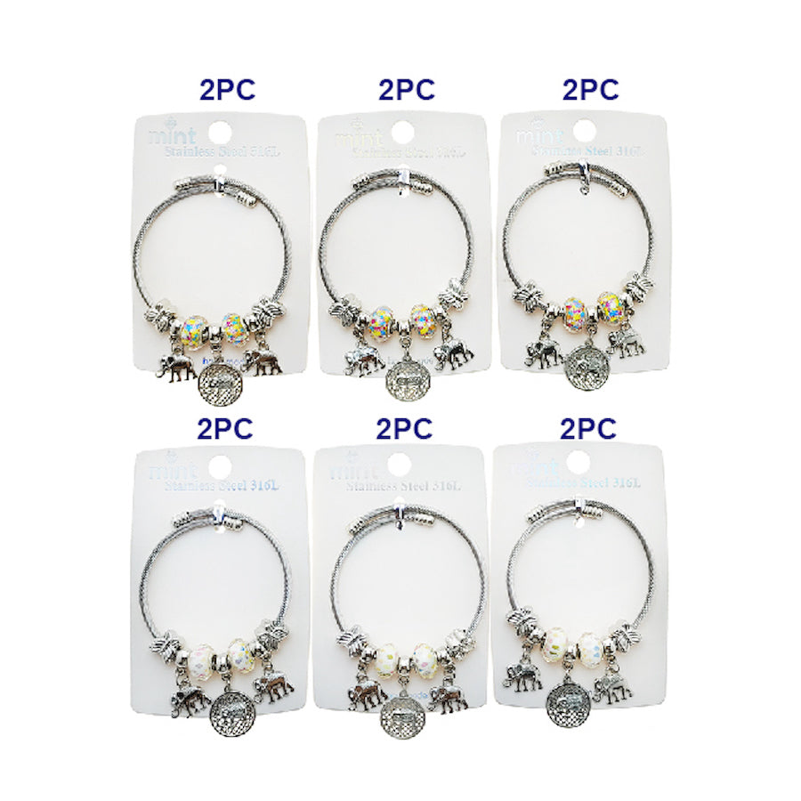 JAB49279 - Elephant Charm Bracelet