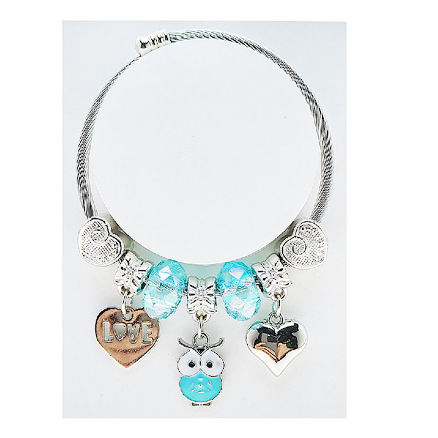 JAB49290 - Owl Charm Bracelet