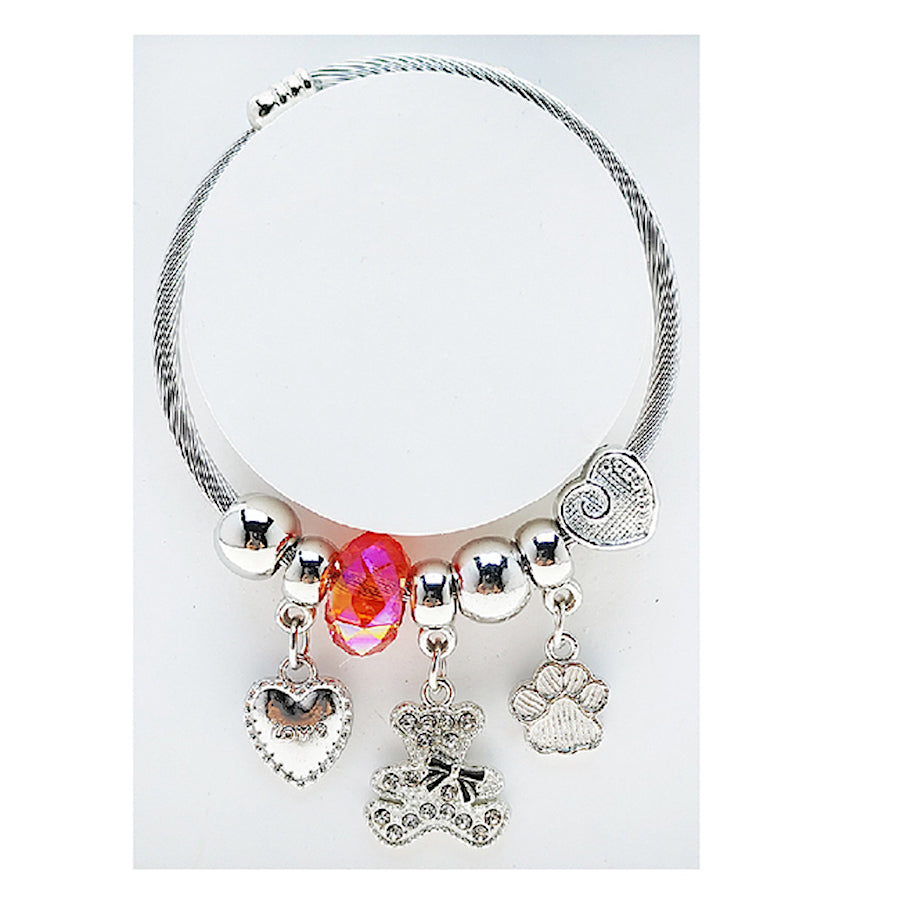 JAB49294 - Teddy Bear Charm Bracelet