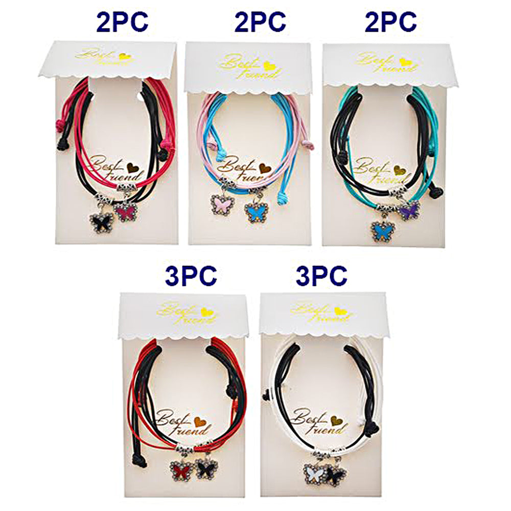 Butterfly Charm Adjustable Thread Knot Bracelet