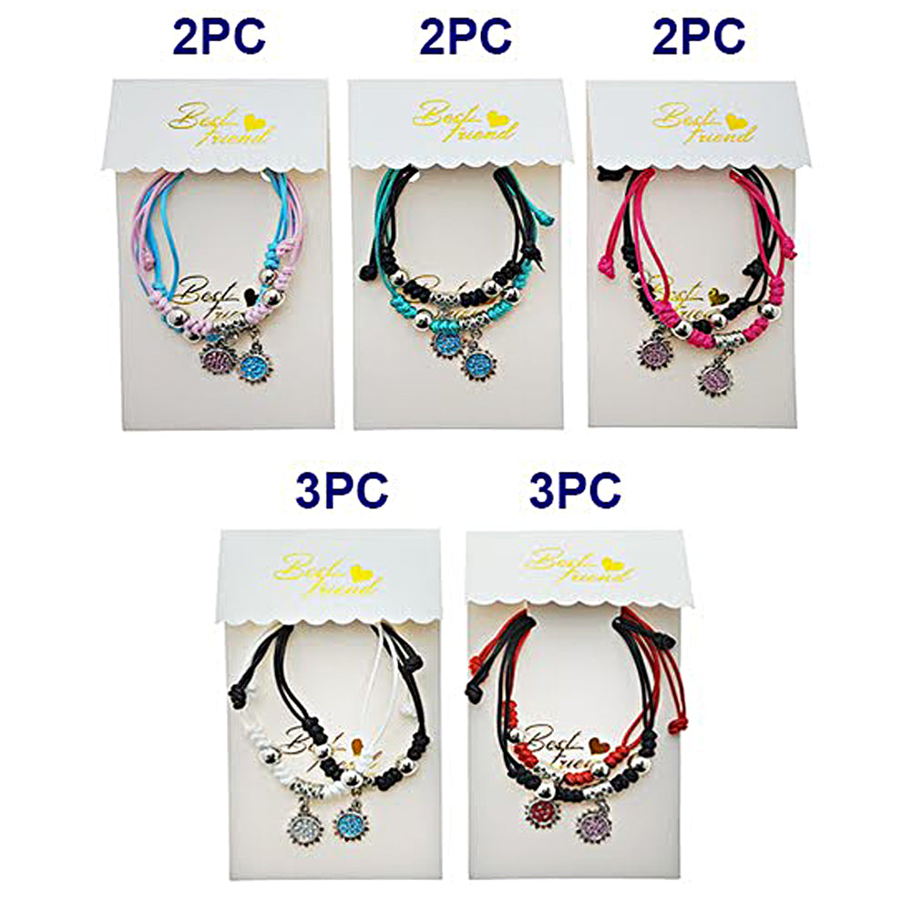 Sun Charm Adjustable Thread Knot Bracelet