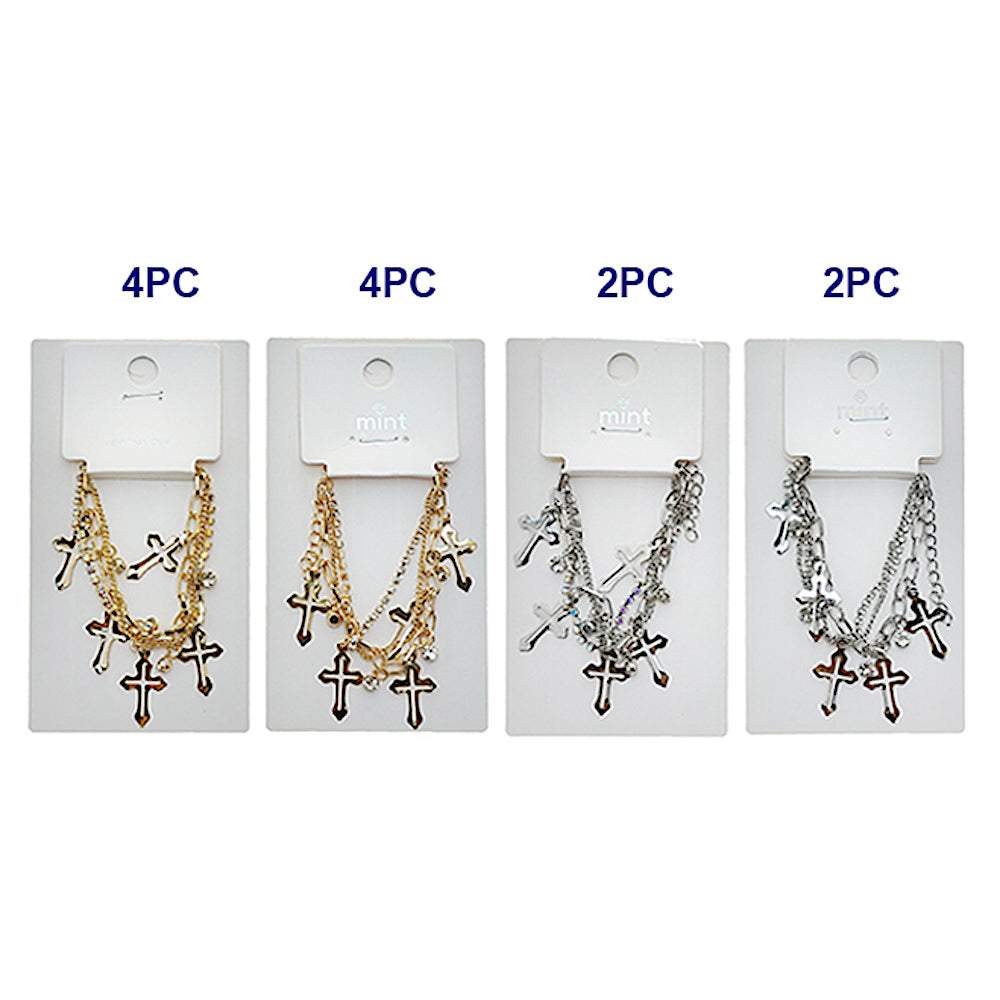 JAB49596 - Cross Chain Bracelet Set