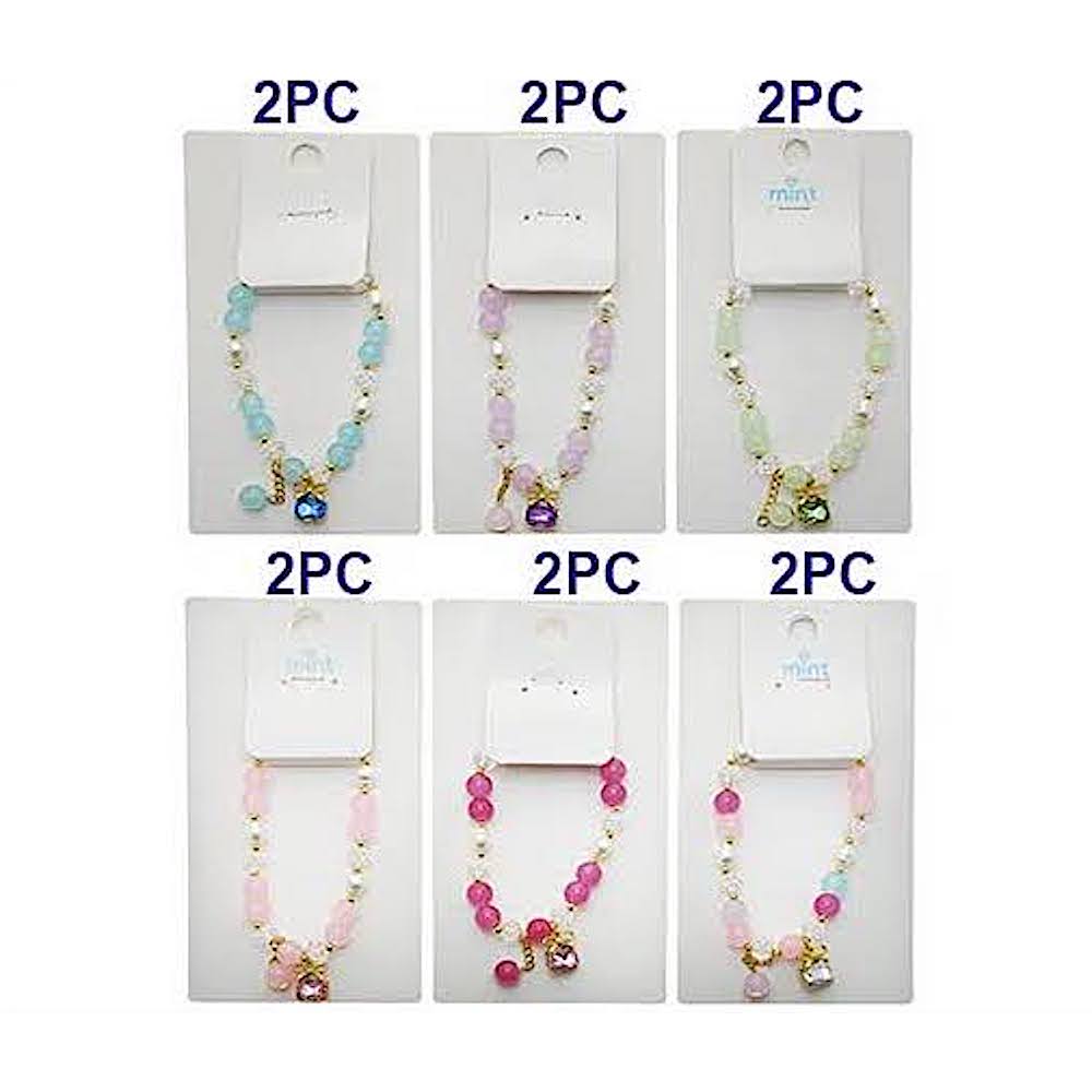 Bow Charm Bead Bracelet