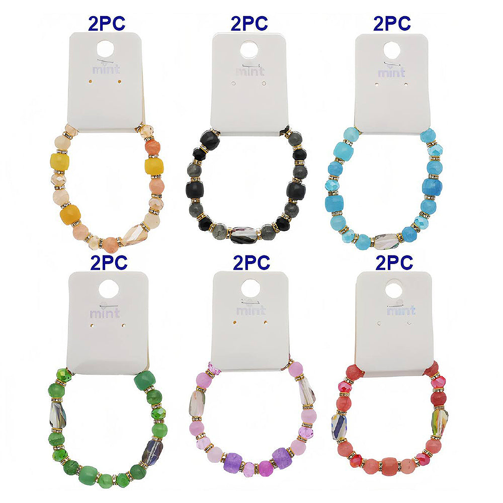 Iridescent Bohemian Crystal Bead Bracelet