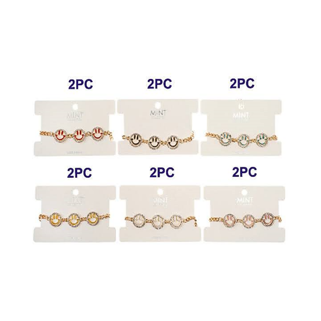 Smiley Face Rhinestone Bracelet