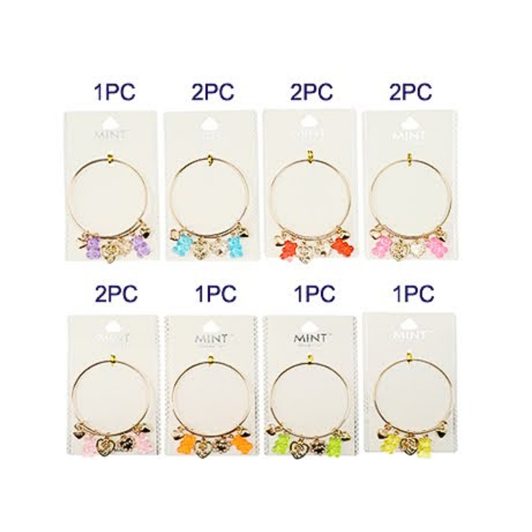 Gummy Bear Charm Bangle Bracelet