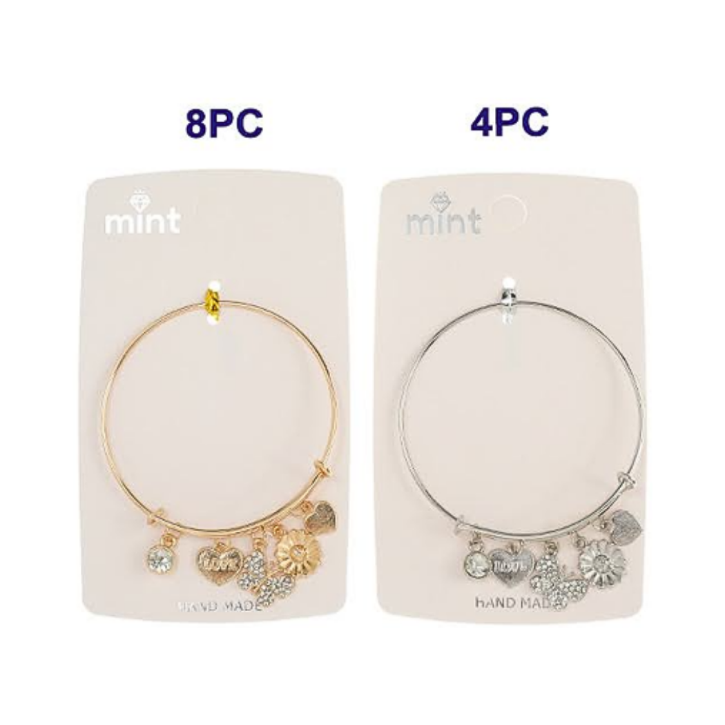 Butterfly Charm Bangle Bracelet