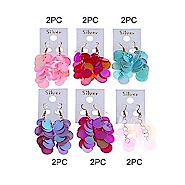 Holographic Sequin Cascade Earring