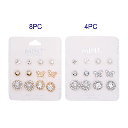 6 Pair Stud Earring Set