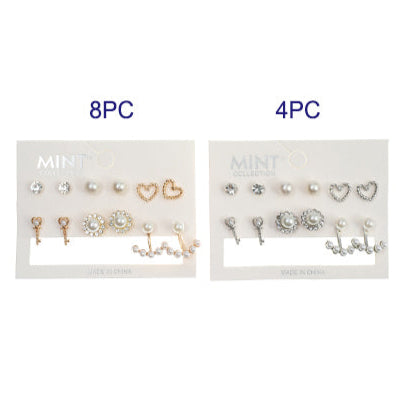 6 Pair Stud Earring Set