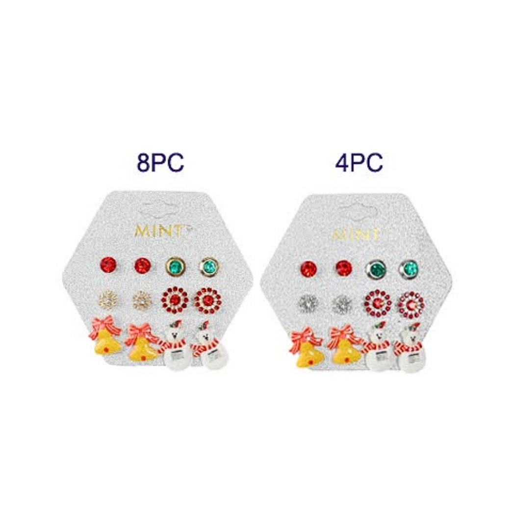 Christmas 6 Pair Stud Earrings Set