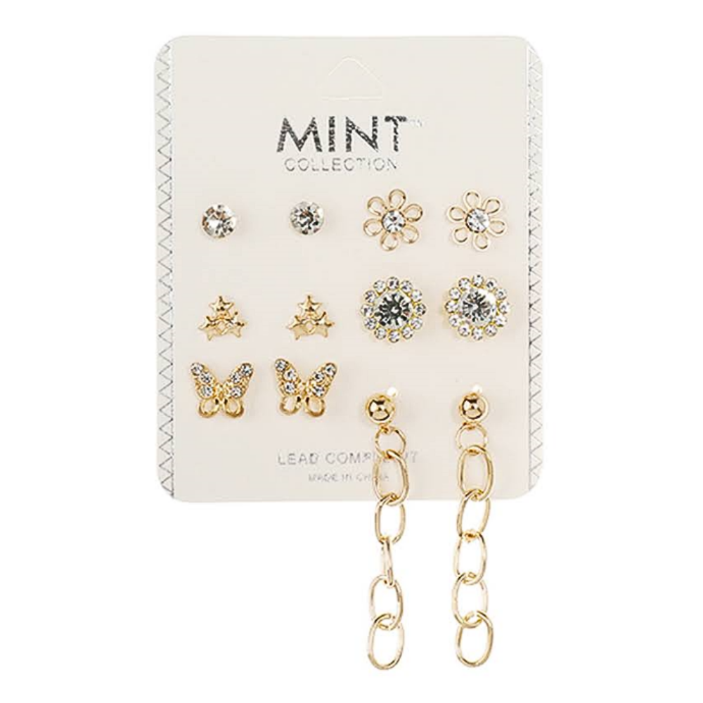JAE38826 - 6 Pair Earring Set