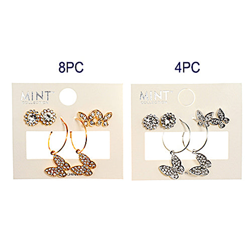 3 Pair Butterfly Earring Set