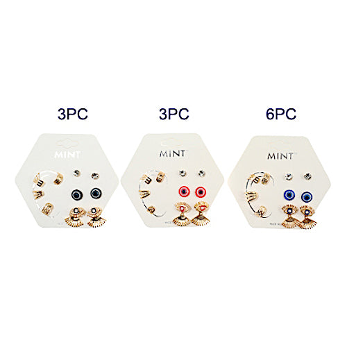 Evil Eye Earring & Ear Cuff Set