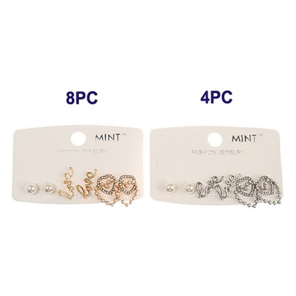 JAE40546 - 3 Pair Heart Earring Set