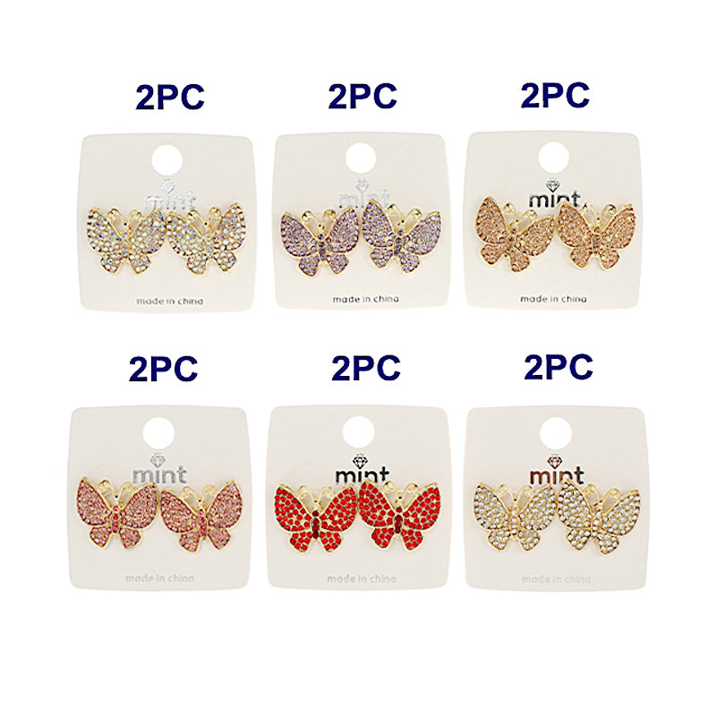 Pavé Butterfly Post Earring