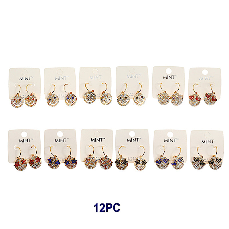 Rhinestone Heart Eyes Earring