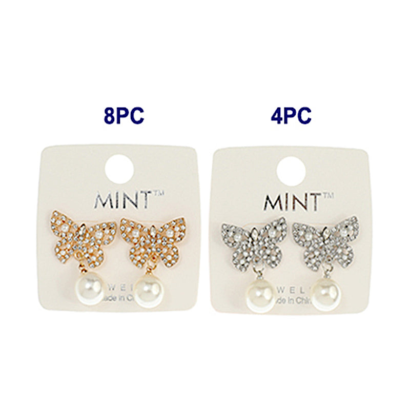 Butterfly Pearl Dangle Earring