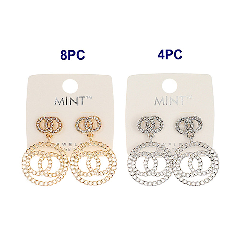 JAE42082 - Double Circle Link Earring
