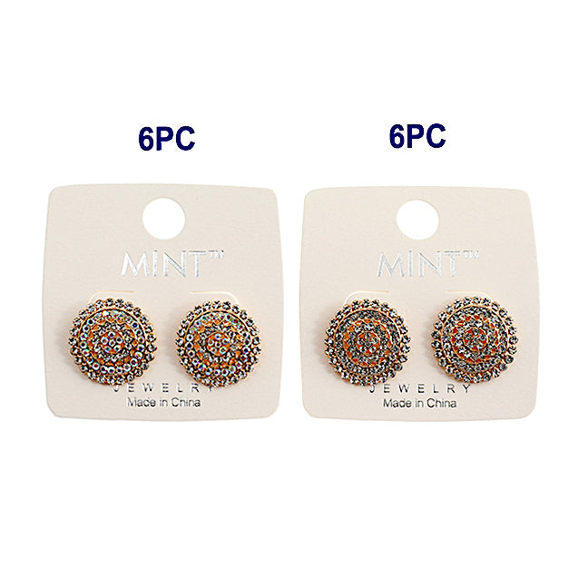 Pavé Circle Post Earring