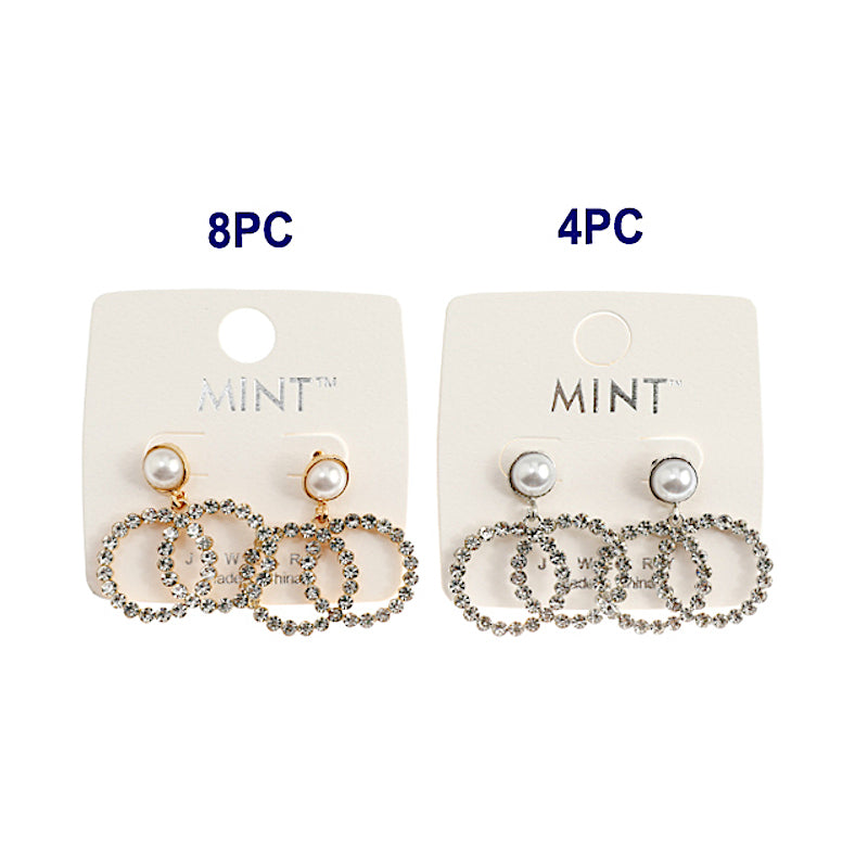 Double Circle Pearl Earring