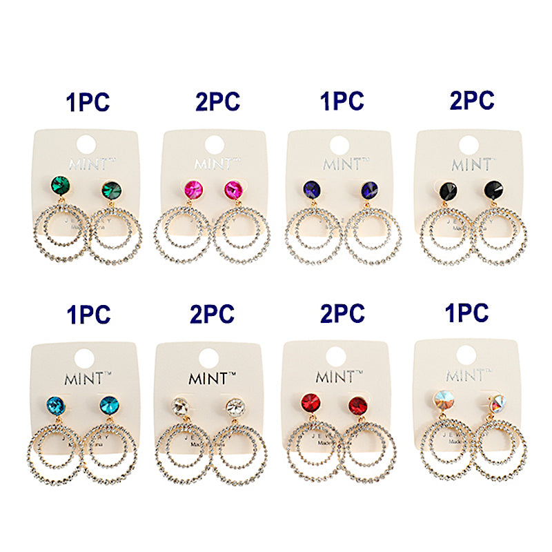 Rhinestone Circle Earring